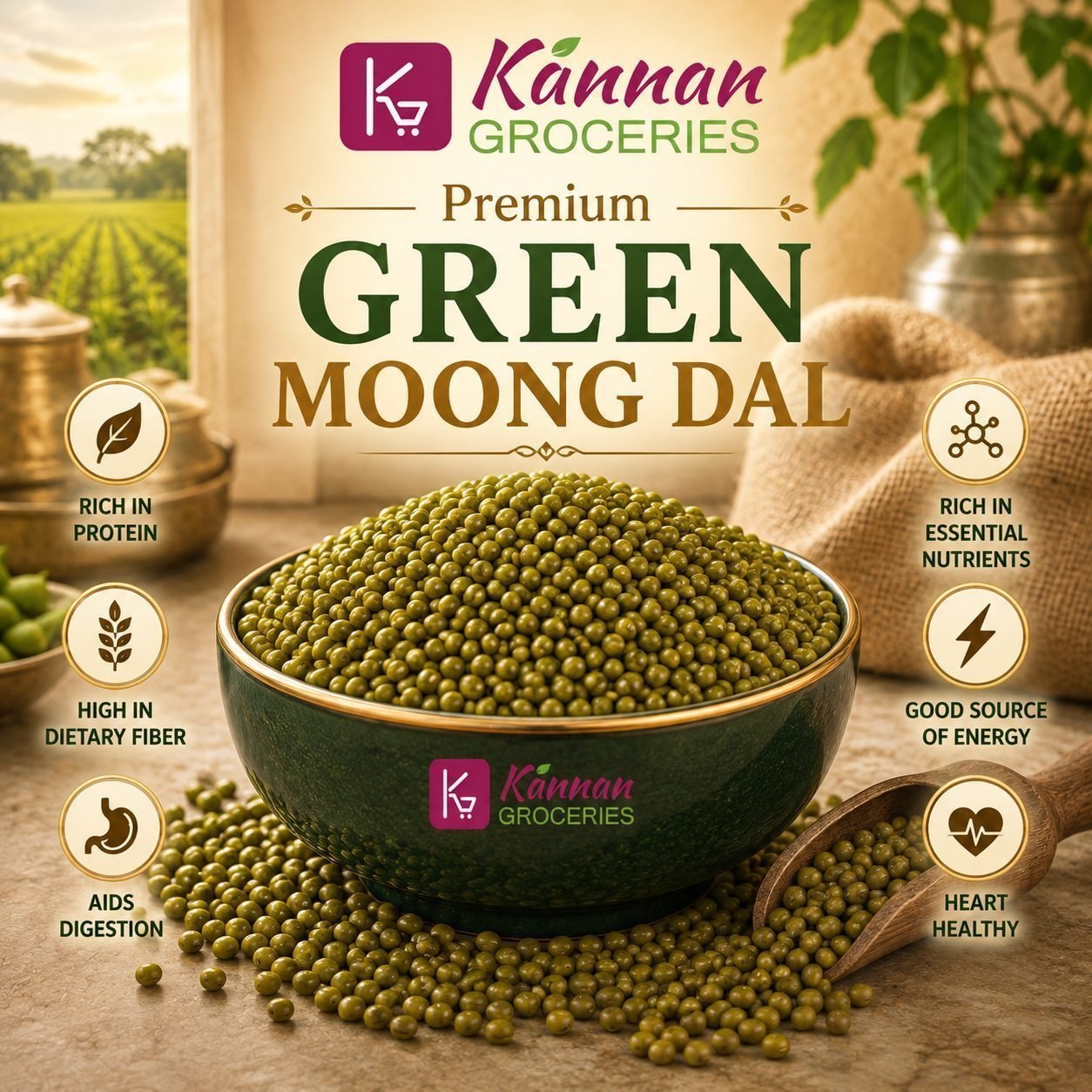 Premium Naatu Pacha Payiru / Country Green Moong Dal