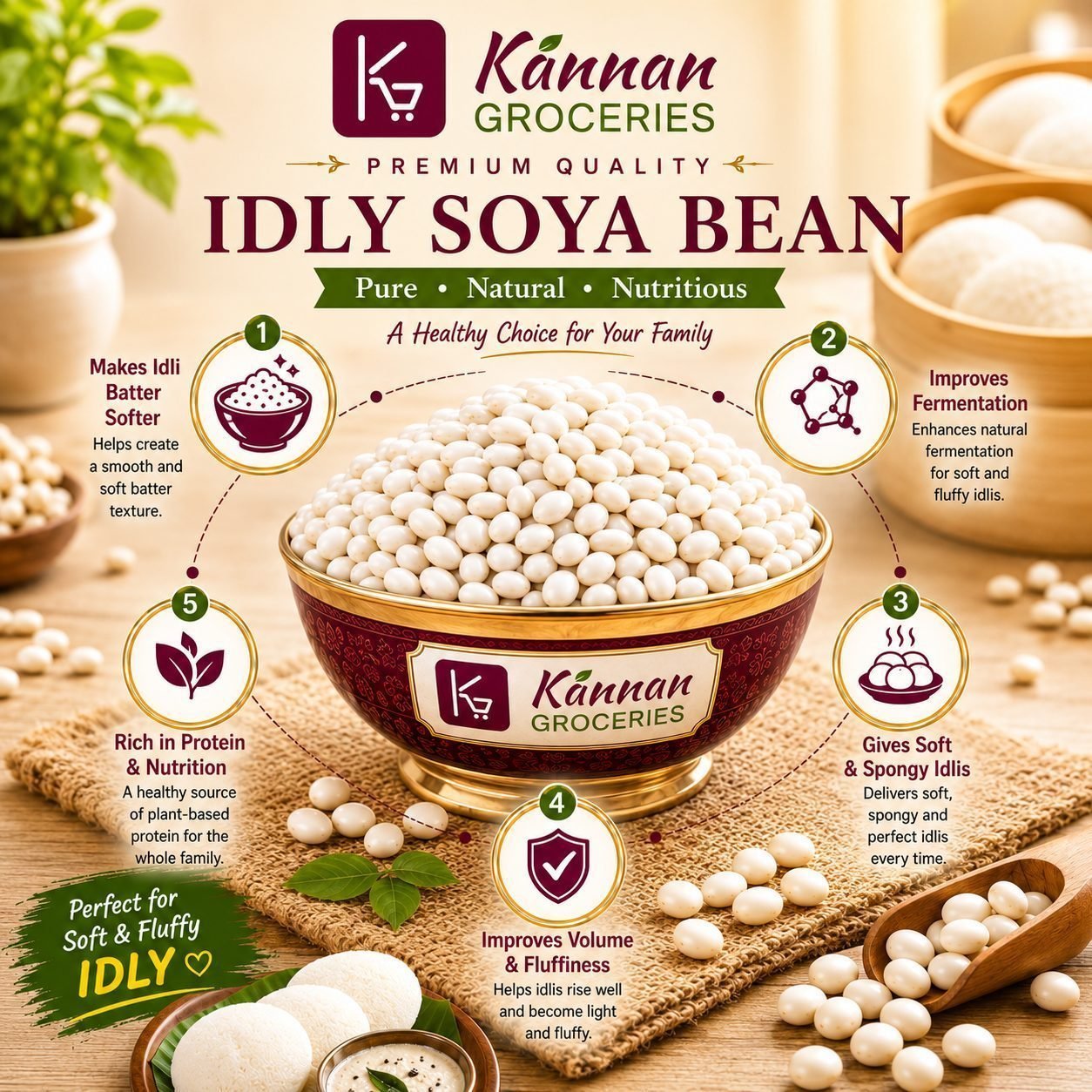Premium Idly Soya / Idly Soya Bean